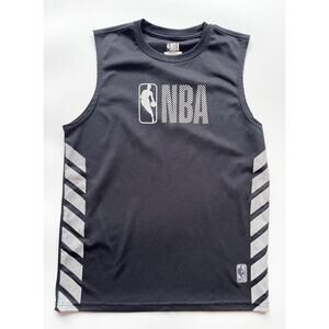 Boy's NBA Sleeveless Black and White Basketball Shirt Size 14/16